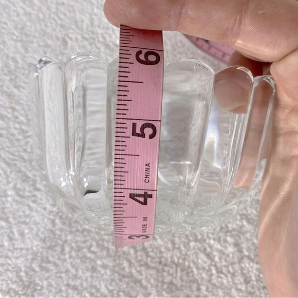 Vintage Deli Qing Ping Guo Green Apple Clear  Glass Trinket Dish & Lid - Picture 15 of 16